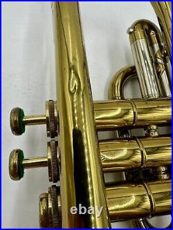 Vintage Besson 2-20 Trumpet Brass Musical Instrument Made In England Pearl