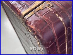 Vintage Besson leather trumpet case London Paris New York mid century stitched