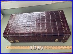 Vintage Besson leather trumpet case London Paris New York mid century stitched