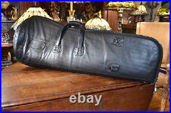 Vintage Black Leather SBR HK51 EDC AR-15 Discrete Carry / Trombone Gig Bag 38