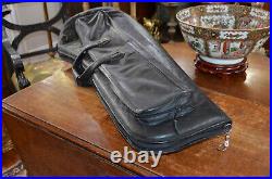 Vintage Black Leather SBR HK51 EDC AR-15 Discrete Carry / Trombone Gig Bag 38