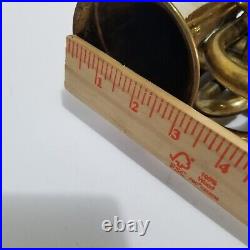 Vintage Brass Pocket Trumpet Musical Instrument With Case As Is For Repair