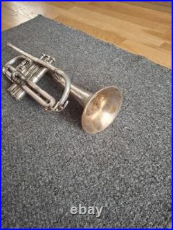 Vintage Conn New Wonder Cornet, Circa 1937. Gold Washed Bell. Good Condition