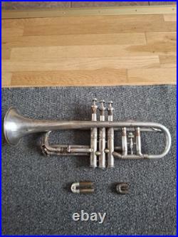Vintage Conn New Wonder Cornet, Circa 1937. Gold Washed Bell. Good Condition