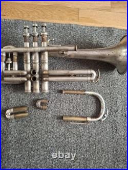 Vintage Conn New Wonder Cornet, Circa 1937. Gold Washed Bell. Good Condition