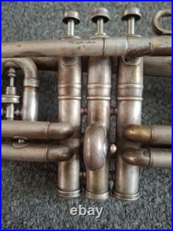 Vintage Conn New Wonder Cornet, Circa 1937. Gold Washed Bell. Good Condition