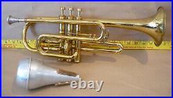 Vintage Couesnon & Cie Brass Trumpet or Cornet, Paris France, with Hard Case