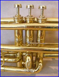 Vintage Couesnon & Cie Brass Trumpet or Cornet, Paris France, with Hard Case