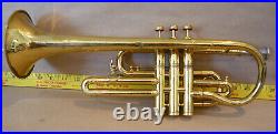 Vintage Couesnon & Cie Brass Trumpet or Cornet, Paris France, with Hard Case