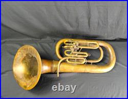 Vintage Elkhorn A Div. Of Getzen 3 Valve Baritone Horn Detachable Bell