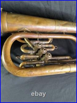 Vintage Elkhorn A Div. Of Getzen 3 Valve Baritone Horn Detachable Bell