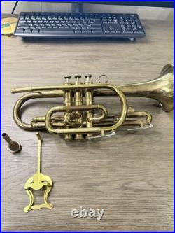 Vintage F. E. OLDS & SON Ambassador Cornet + Case. Fullerton California 1950's