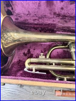 Vintage F. E. OLDS & SON Ambassador Cornet + Case. Fullerton California 1950's