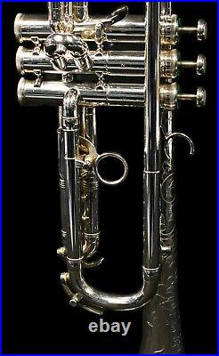 Vintage F. E. Olds Mendez Trumpet Ryan Kisor, Silver Plated with Deluxe Engraving