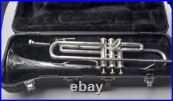 Vintage Grafton Trumpet Dallas London Silver Plated Jupiter Mouth Piece W Case