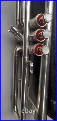 Vintage Grafton Trumpet Dallas London Silver Plated Jupiter Mouth Piece W Case