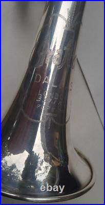 Vintage Grafton Trumpet Dallas London Silver Plated Jupiter Mouth Piece W Case