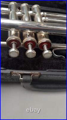 Vintage Grafton Trumpet Dallas London Silver Plated Jupiter Mouth Piece W Case