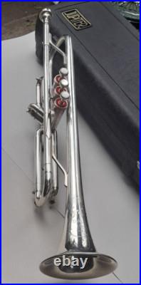 Vintage Grafton Trumpet Dallas London Silver Plated Jupiter Mouth Piece W Case