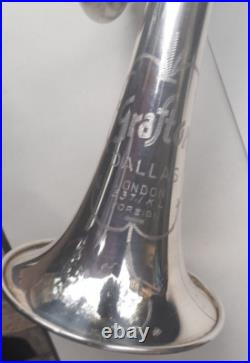 Vintage Grafton Trumpet Dallas London Silver Plated Jupiter Mouth Piece W Case