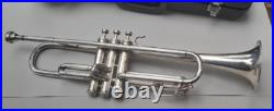 Vintage Grafton Trumpet Dallas London Silver Plated Jupiter Mouth Piece W Case