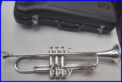 Vintage Grafton Trumpet Dallas London Silver Plated Jupiter Mouth Piece W Case