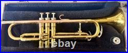 Vintage King Cleveland 600 Brass Trumpet Gold finish student-level Withcase