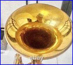 Vintage King Cleveland 600 Brass Trumpet Gold finish student-level Withcase