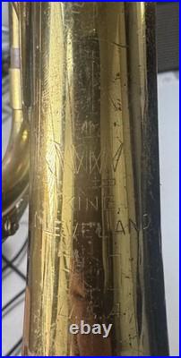 Vintage King Cleveland 600 Brass Trumpet Gold finish student-level Withcase
