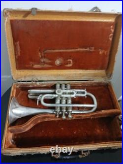 Vintage King H. N. White Cornet With Box