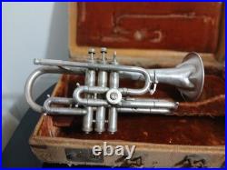 Vintage King H. N. White Cornet With Box