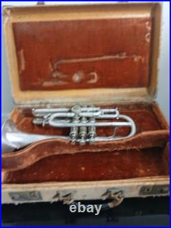 Vintage King H. N. White Cornet With Box