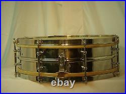 Vintage Ludwig 15 x 5 1930's Snare Drum, calfskin, gut snares