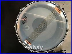 Vintage Ludwig Black Beauty 6.5x14 Blue & Olive Badge Snare Drum