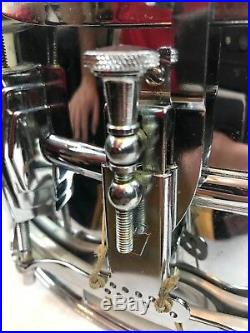 Vintage Ludwig Chrome Over Brass 60s WFL Snare Drum Keystone COB PRE SERIAL #
