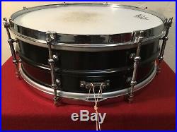 Vintage Ludwig & Ludwig 5 X 14 Snare Drum 2 Piece Heavy Brass Shell 8 Lug 20s