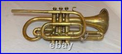 Vintage Nadir Ali brass cornet instrument trumpet horn. Nice condition