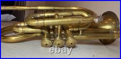 Vintage Nadir Ali brass cornet instrument trumpet horn. Nice condition