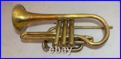 Vintage Nadir Ali brass cornet instrument trumpet horn. Nice condition