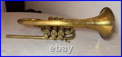 Vintage Nadir Ali brass cornet instrument trumpet horn. Nice condition