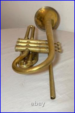 Vintage Nadir Ali brass cornet instrument trumpet horn. Nice condition