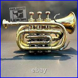 Vintage Nautical Polished Brass Trumpet For Students Musical Trumpet Bugle Horn
