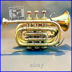 Vintage Nautical Polished Brass Trumpet New for expert Musical Trumpet Bugle