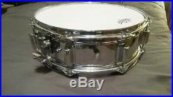 Vintage Rogers Powertone 8 Lug Brass Shell Snare Drum 14 X 5