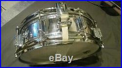 Vintage Rogers Powertone 8 Lug Brass Shell Snare Drum 14 X 5