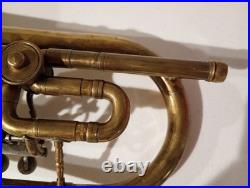 Vintage Russian/Soviet Rotary Valve Brass Finish Trumpet Coronet