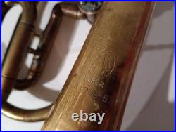 Vintage Russian/Soviet Rotary Valve Brass Finish Trumpet Coronet