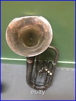 Vintage Silver Baritone Horn