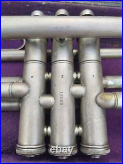 Vintage Silver Farny Trumpet With Carrying Case