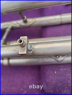 Vintage Silver Farny Trumpet With Carrying Case